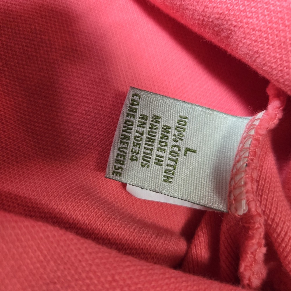 Orvis Golf Polo Shirt Short Sleeve Men's Large‎ Coral  Heavy Cotton - Picture 7 of 10